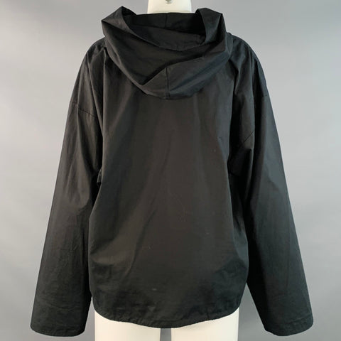 MM6 MAISON MARGIELA Size S Black Cotton Hooded Drawstring Pullover
