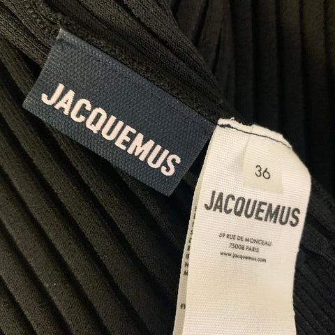JACQUEMUS Size 2 Black Viscose / Polyamide Long Sleeve Casual Top