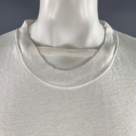 IRO Size L Cream See Through Linen Oversized T shirt