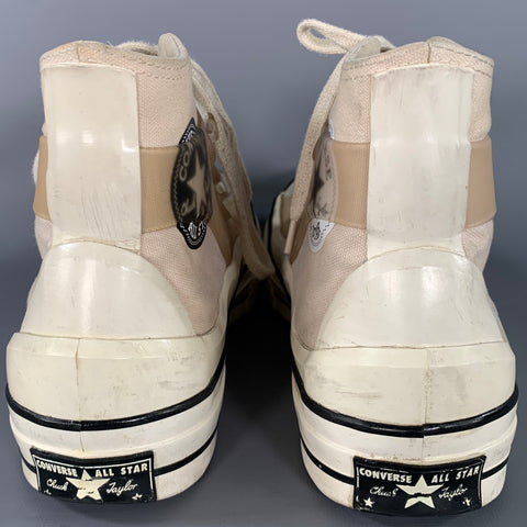 CONVERSE Size 8 Cream Tan 171258C Canvas High Top Lace Up Shoes