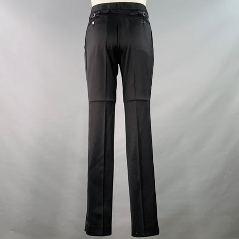 INDOCHINO Size M Black Wool Notch Lapel Tuxedo