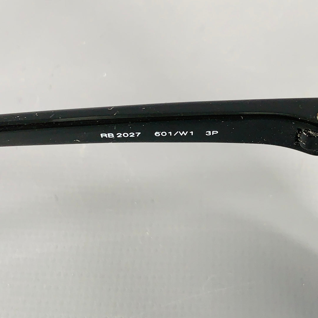 RAY-BAN Black Acetate Wrap Around Polarized Sunglasses