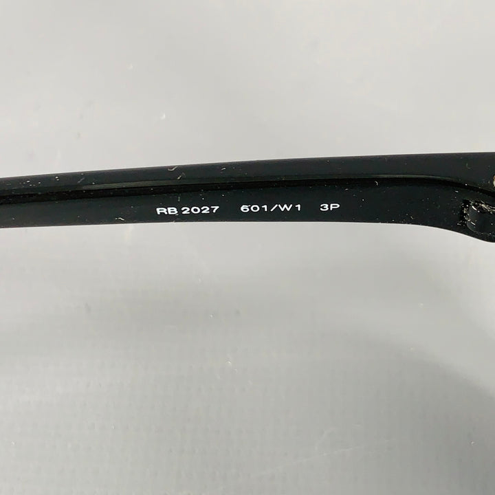 RAY-BAN Black Acetate Wrap Around Polarized Sunglasses