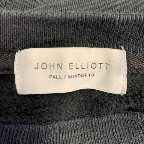 JOHN ELLIOTT FW18 Size XL Black Cotton Crew Neck Sweatshirt