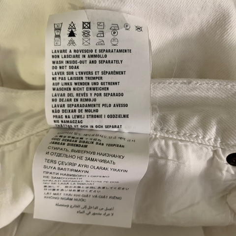 PRADA Size 36 White Denim Button Fly Jeans