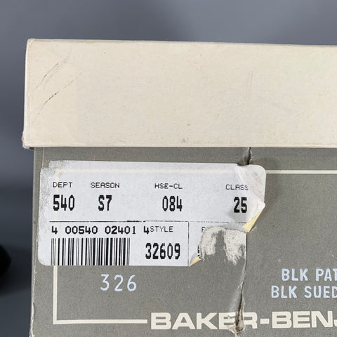 BAKER BENJES Size 9.5 Black Leather Ballet Loafers