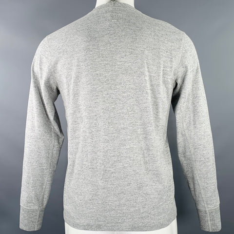 RAG & BONE Size M Grey Heather Cotton Blend Henley T-shirt