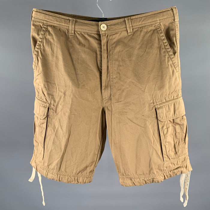 BRUNELLO CUCINELLI Size 36 Khaki Cotton Drawstring Cargo Shorts