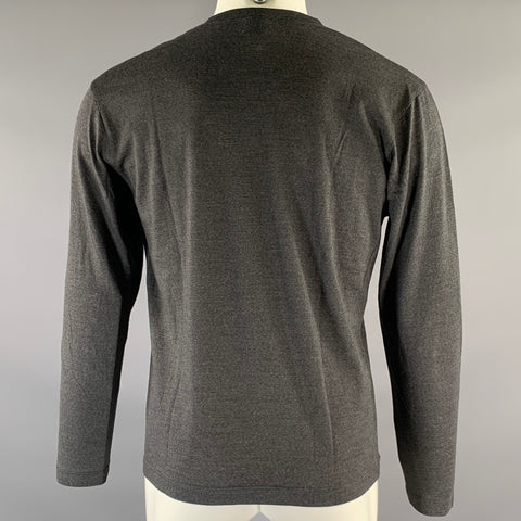 DANIEL CLEARY Size L Grey Knit Wool Lightweight Pullover