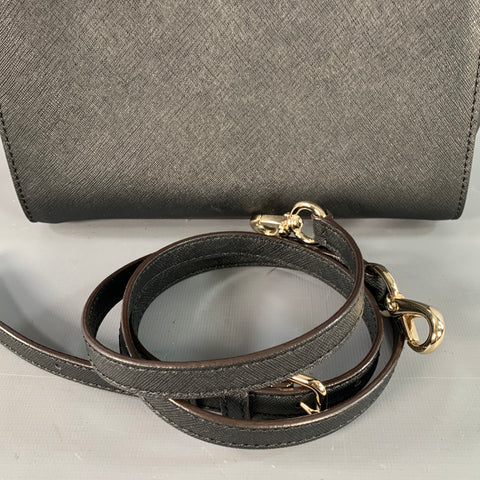 KATE SPADE Geraldine Black Silver Textured Saffiano Leather Shoulder Bag Handbag