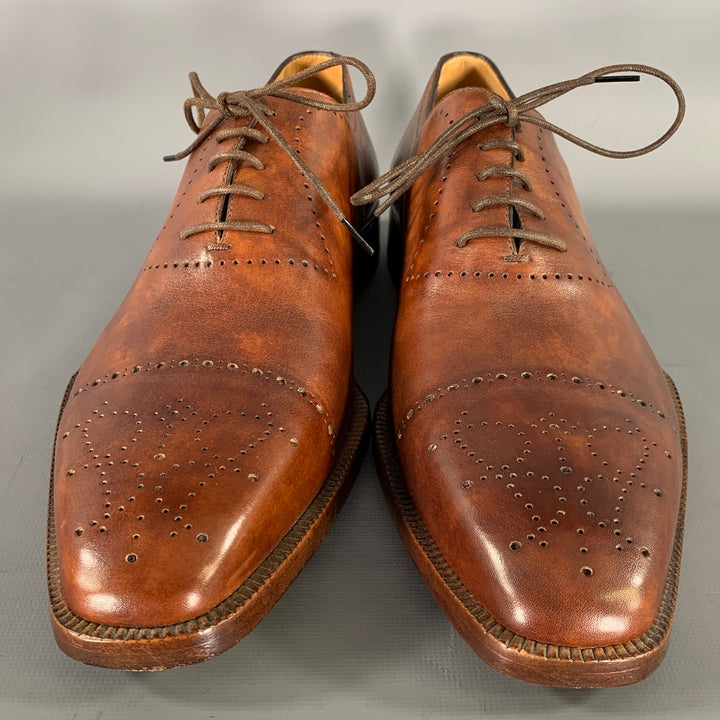 BARRETT Size 9.5 Brown 521062 Leather Brogue Loafers