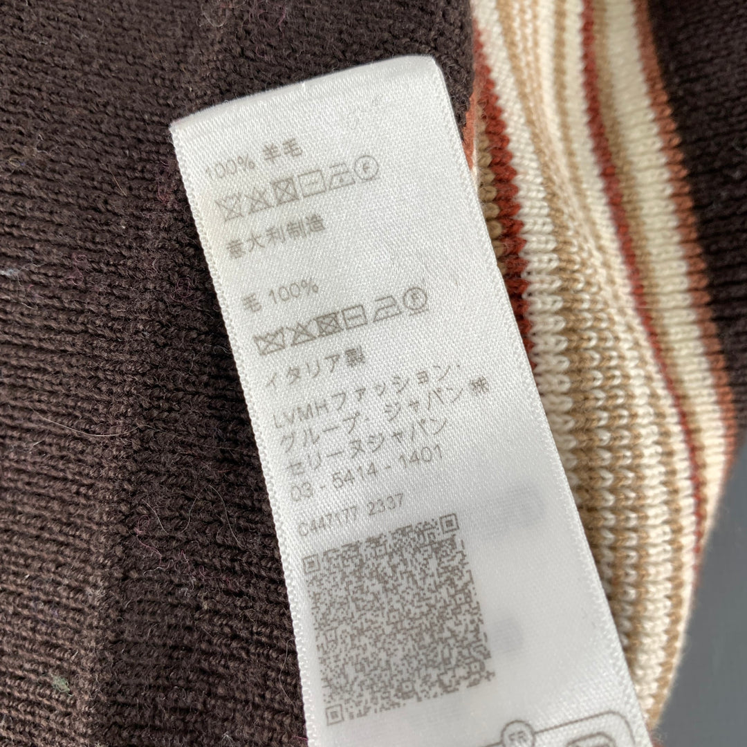 CELINE Size One Size Brown Tan Stripe Wool Hats