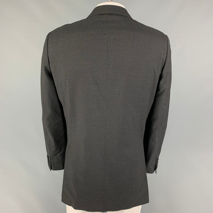 DOLCE &amp; GABBANA Taille 46 Manteau de sport en laine vierge à fines rayures anthracite