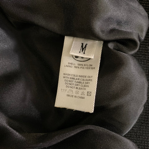 MOWALOLA SS2024 Size M Black White Monogram Nylon Bomber Jacket