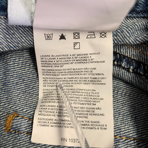ARMANI JEANS Jean à braguette boutonnée en mélange de coton bleu Taille 32