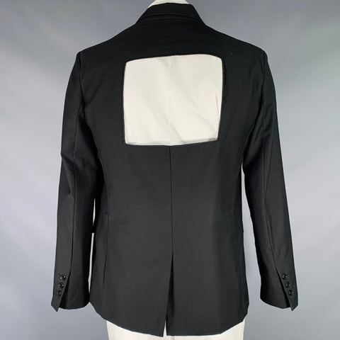 HELIOT EMIL Size XL Black Polyester Blend Open Back Sport Coat