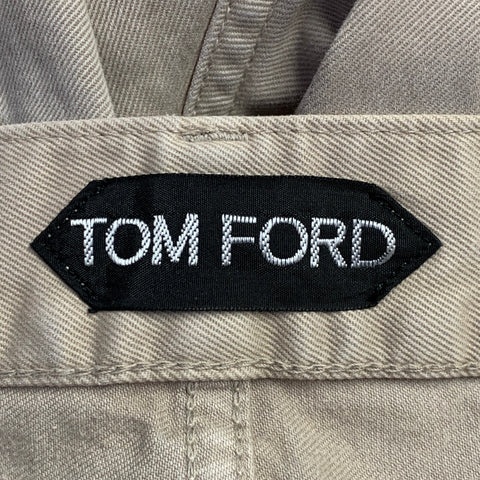 TOM FORD Size 30 Khaki Cotton Blend Twill Button Fly Jeans