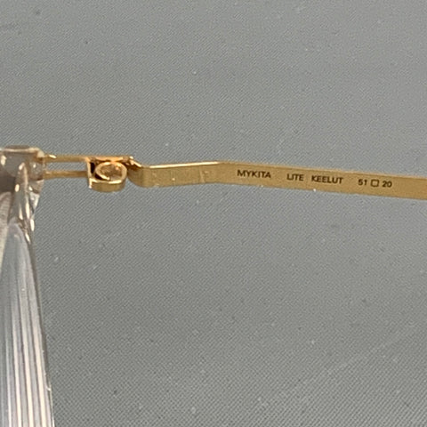 MYKITA Keelut Gold Clear Acetate Stainless Steel Frames