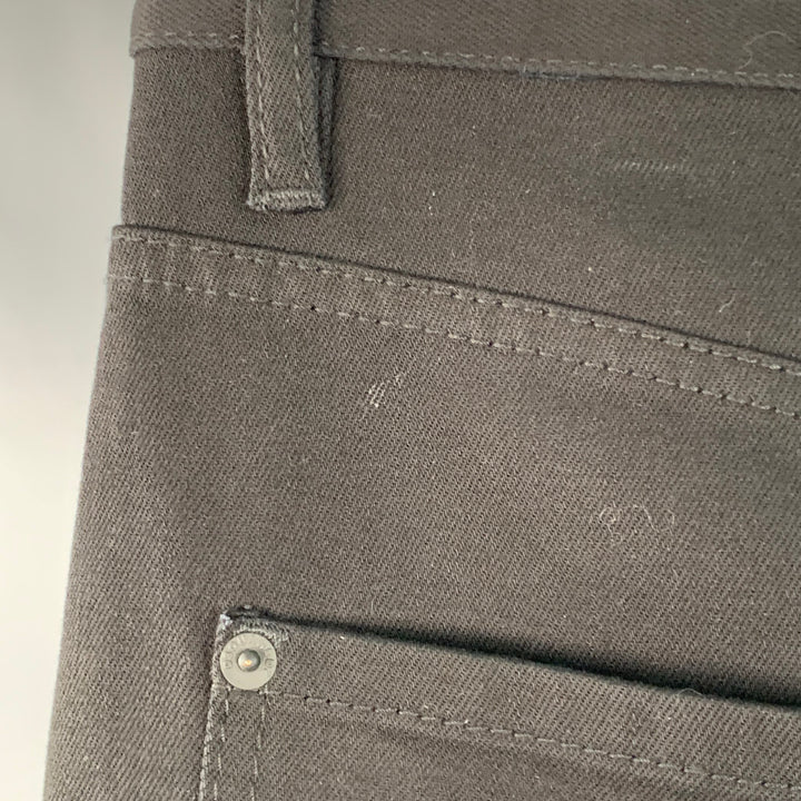 DSQUARED2 Size 34 Black Silver Denim Zippers Button Fly Biker Casual Pants