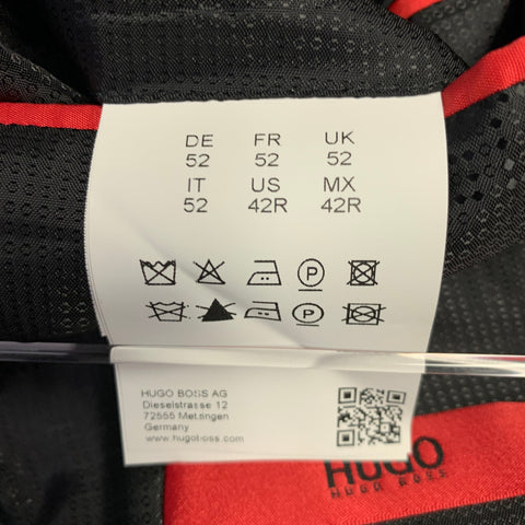 HUGO BOSS Size 42 Black Wool Blend Sport Coat