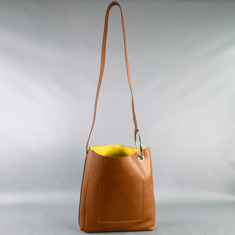 DRIES VAN NOTEN Brown Silver Leather Cross Body Bag