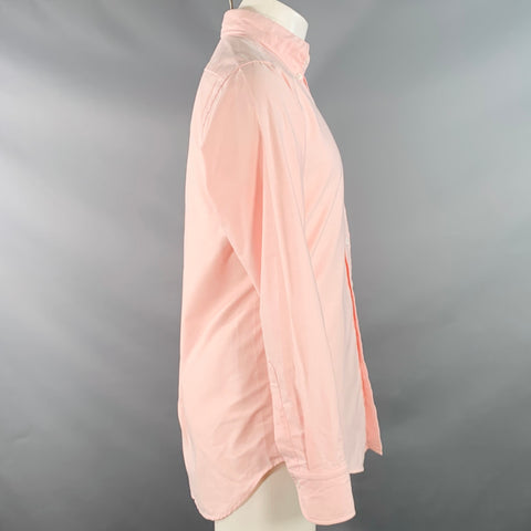 DRAKES LONDON Size M Pink Cotton Button Down Collar One Pocket Long Sleeve Shirt