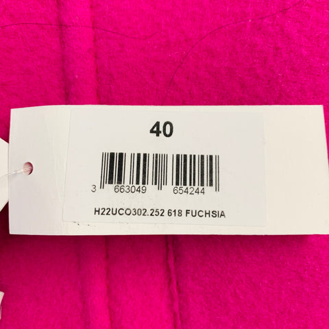 AMI by ALEXANDRE MATTIUSSI FW22 Size 40 Pink Textured Wool Hidden Buttons Oversized Coat