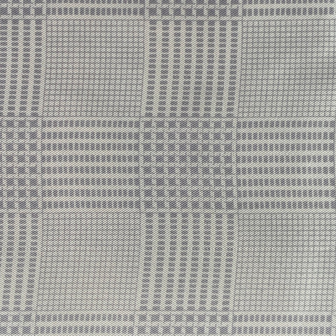 TURNBULL & ASSER Black White Grey Glenplaid Silk Pocket Square
