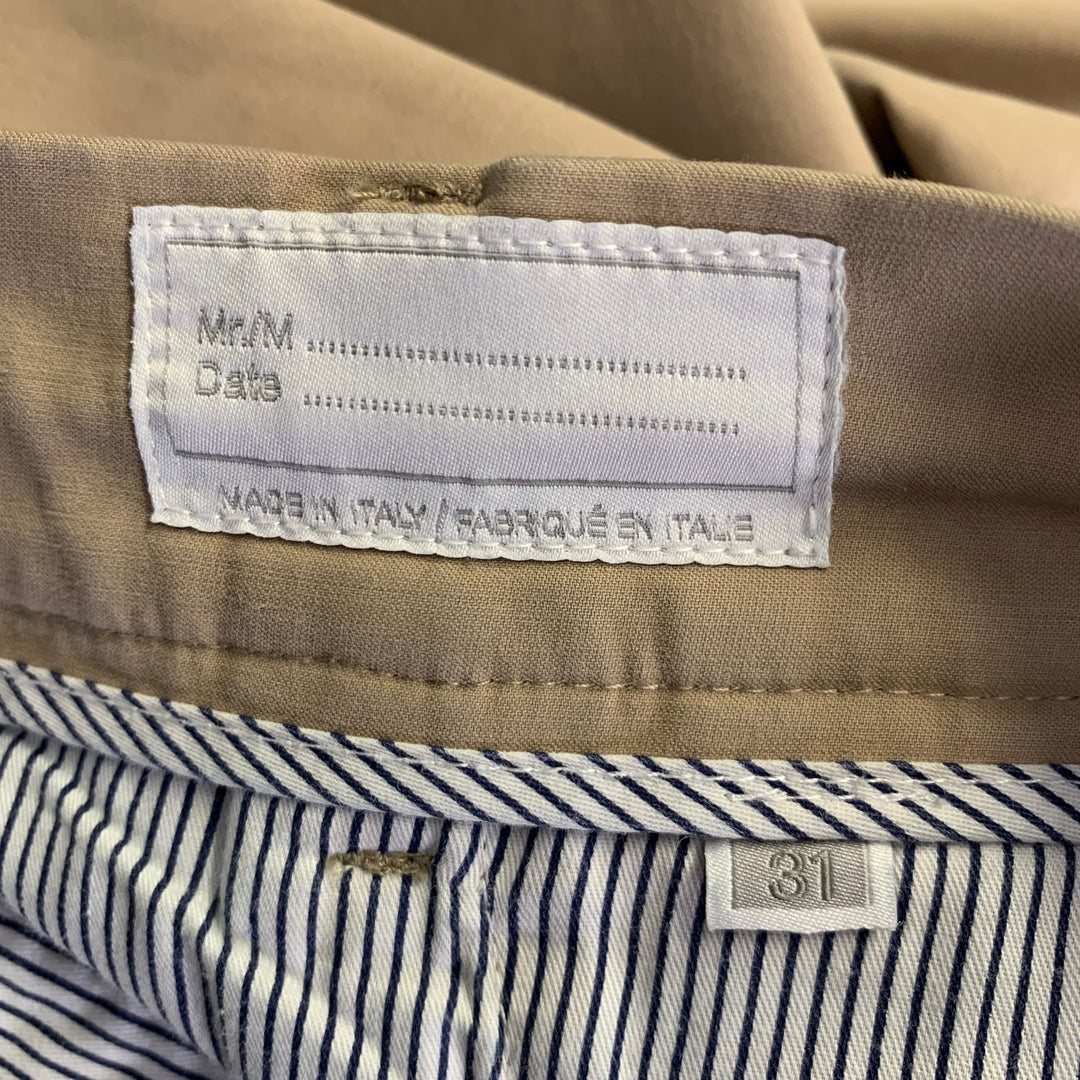 ELEVENTY Size 31 Khaki Cotton Blend Straight Casual Pants