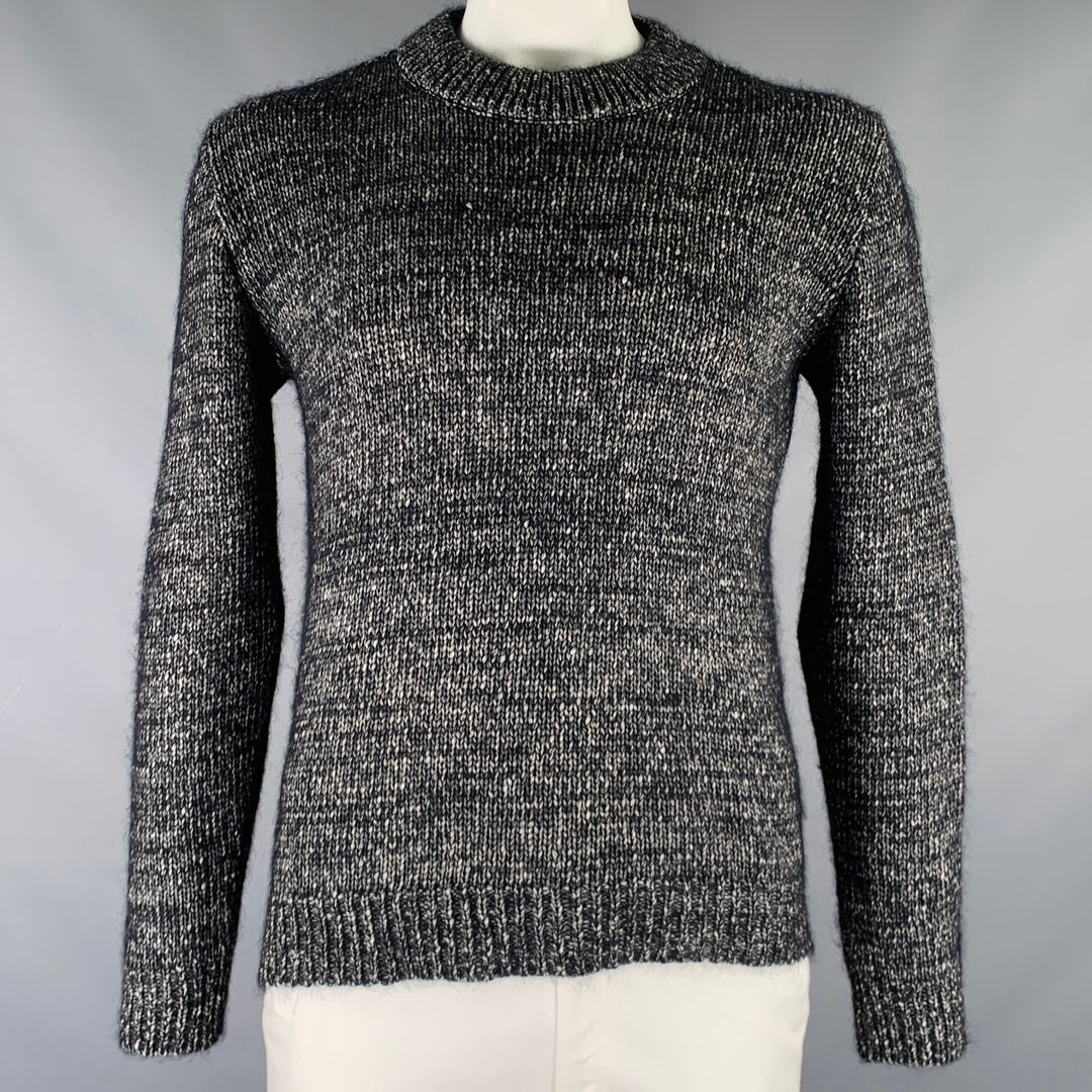 STEPHAN SCHNEIDER Size XL Grey Black Knit Cotton Blend Crew Neck 