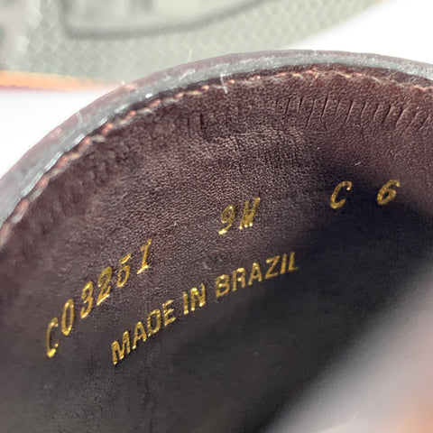 COLE HAAN Size 9 Brown Embossed Leather Drivers Loafers