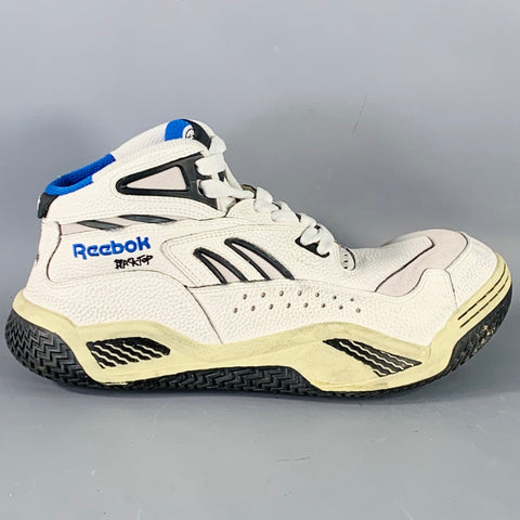 HED MAYNER x REEBOK Size 10 Blacktop White Black Color Block Leather Chunky Sole Sneakers