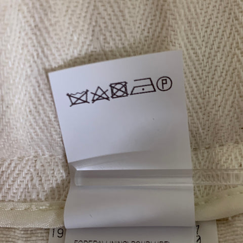 BRUNELLO CUCINELLI Size 8 Cream Linen Cotton Pleated Pants