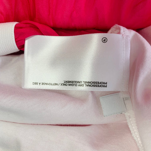 HELMUT LANG Size M Pink Silk Bubble Hem Skirt