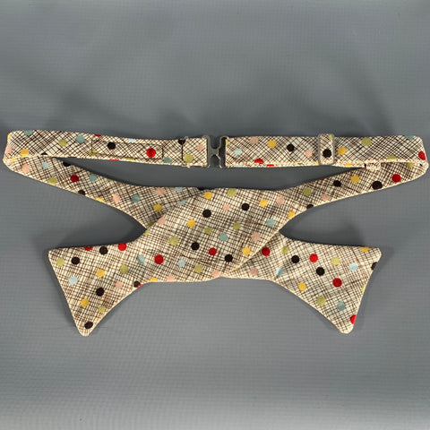 THIS HUMBLE ABODE Cream Multi-Color Polka Dot Bow Tie