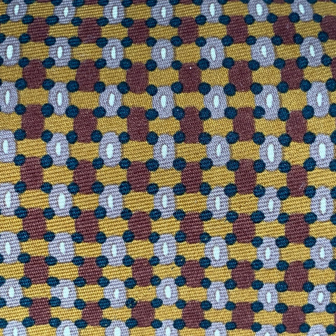 ERMENEGILDO ZEGNA Brown Taupe Dots Silk Tie