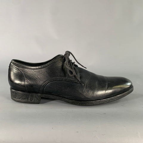 JOHN VARVATOS Size 9 Black Leather Oxford Lace Up Shoes