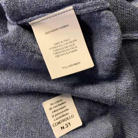 BUTTON DOWN Size M Blue Wool V Neck Pullover