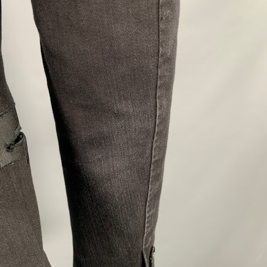 CoSTUME NATIONAL Size 36 Black Cotton Blend Peak Lapel Sport Coat