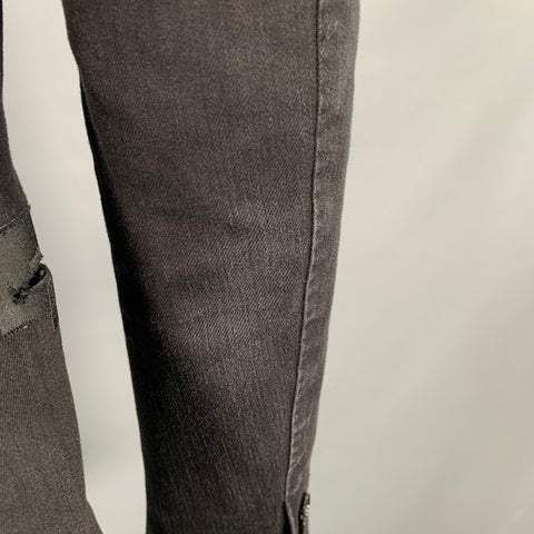 CoSTUME NATIONAL Size 36 Black Cotton Blend Peak Lapel Sport Coat