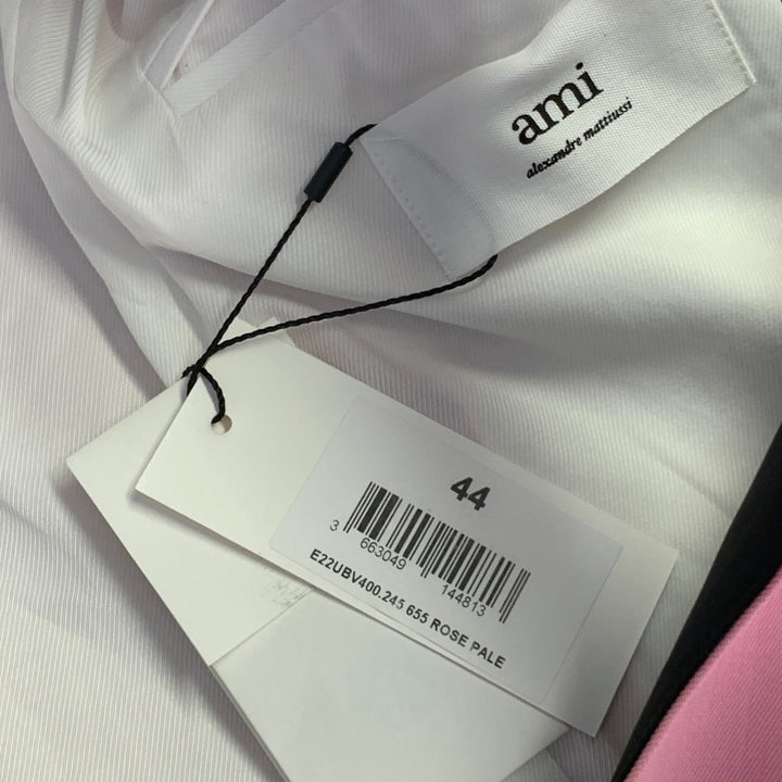 AMI by ALEXANDRE MATTIUSSI Size 34 Rose Black Wool Peak Lapel Sport Coat