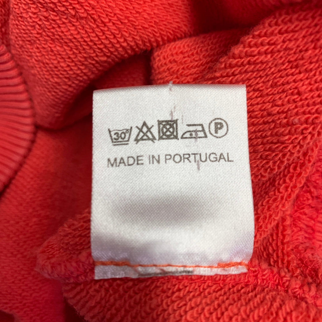 RAF SIMONS Size XL Pink Orange Ombre Cotton Crew Neck Sweatshirt