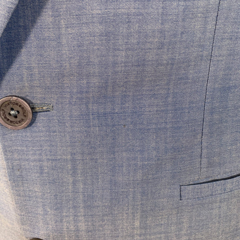VIKTOR & ROLF Size 42 Blue Virgin Wool Peak Lapel Sport Coat