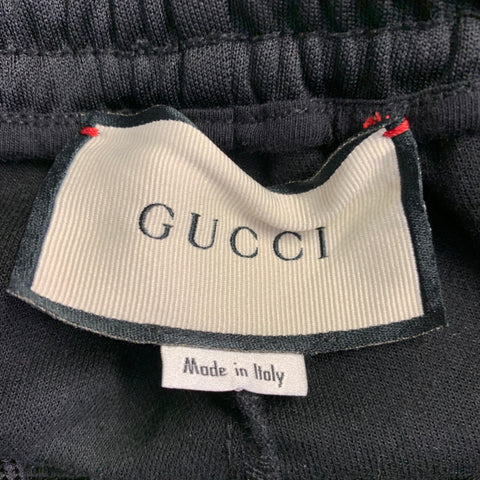 GUCCI Size XS Black Red Polyester Cotton Joggers Casual Pants
