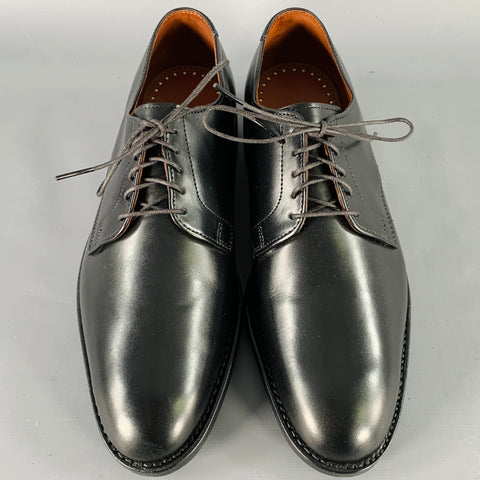 ALLEN EDMONDS Size 7 Sutter Black Leather Derby Lace-Up Shoes