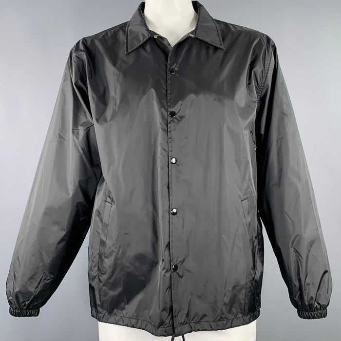 COMME des GARCONS 2022 Size XL Black Logo Windbreaker Jacket