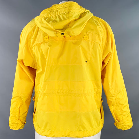 RALPH LAUREN Size L Yellow Polyester Hooded Utility Jacket