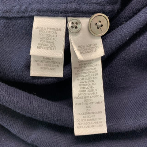 PAUL SMITH Size M Navy Twill Cotton Long Sleeve Shirt