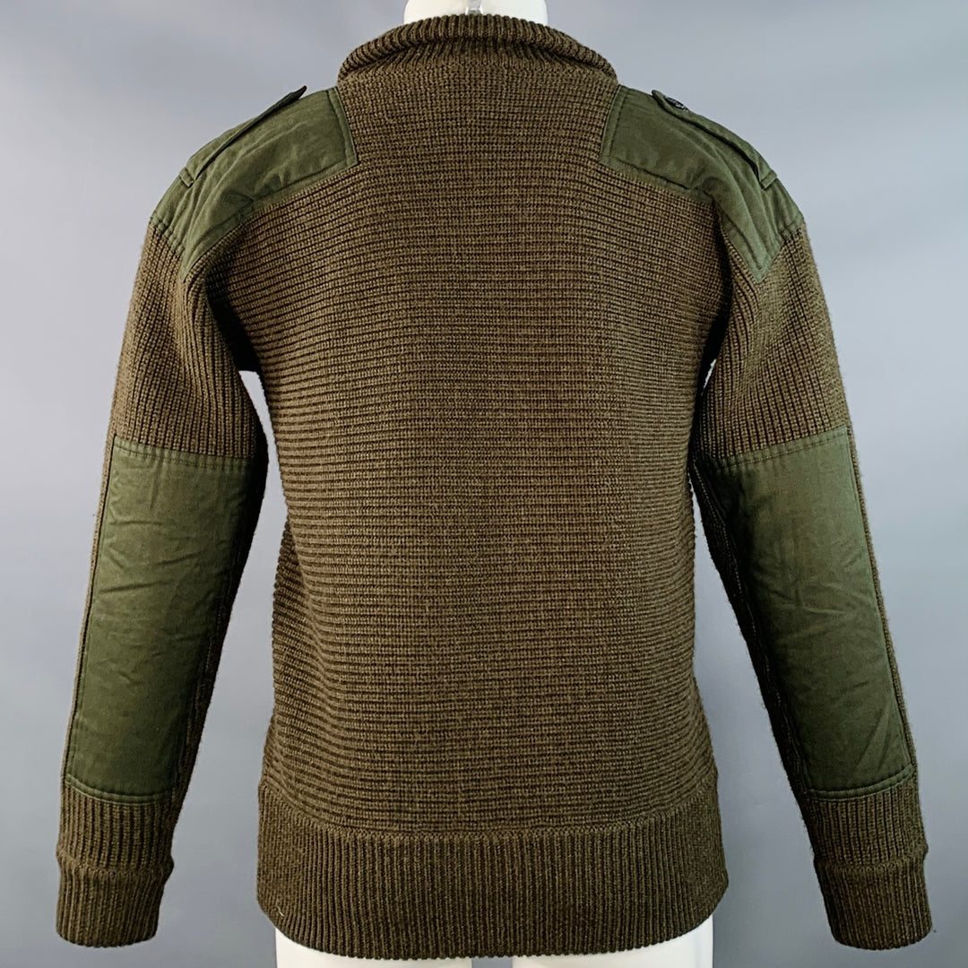 RLX by RALPH LAUREN Size M Forest Green Wool Knit High Neck Sweater