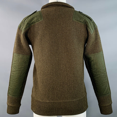 RLX by RALPH LAUREN Size M Forest Green Wool Knit High Neck Sweater
